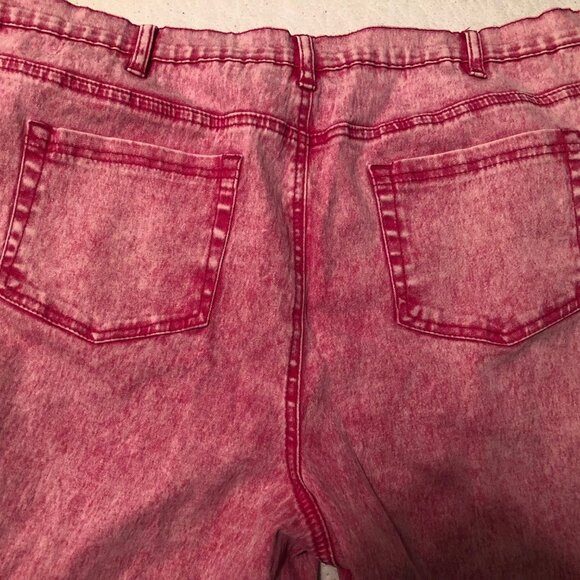 DG2 Diane Gilman Women's Plus Size 20WT Red Bootcut Stone Washed Stretch Jeans - Picture 6 of 6